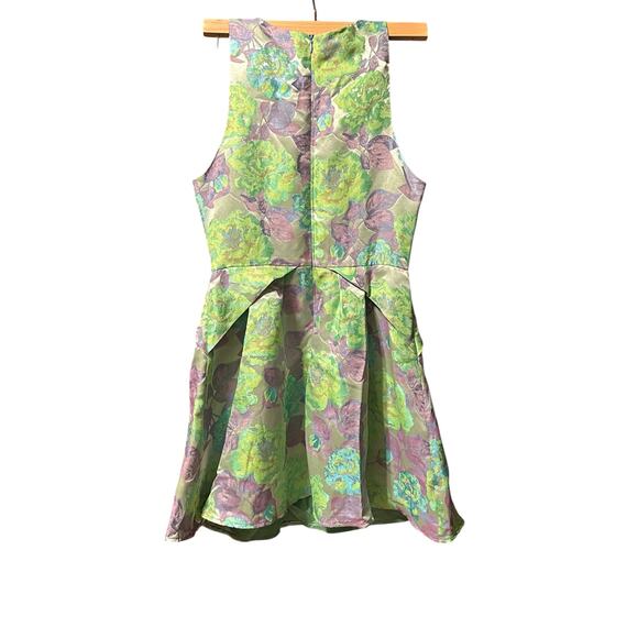 TOPSHOP Floral Brocade Fit & Flare Dress Size US 8 - Picture 4 of 6